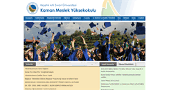 Desktop Screenshot of kamanmyo.ahievran.edu.tr